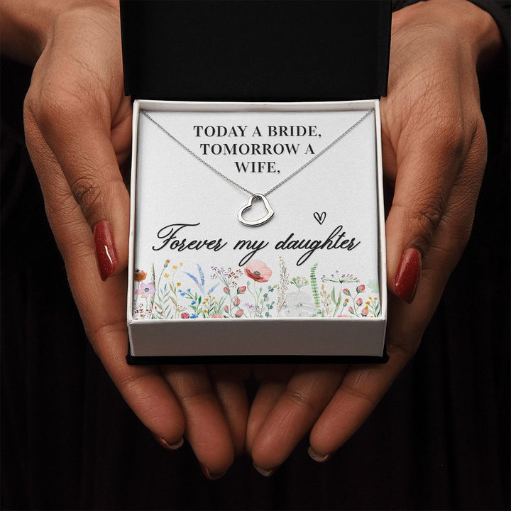 To My Daughter | Today a Bride - Delicate Heart Necklace