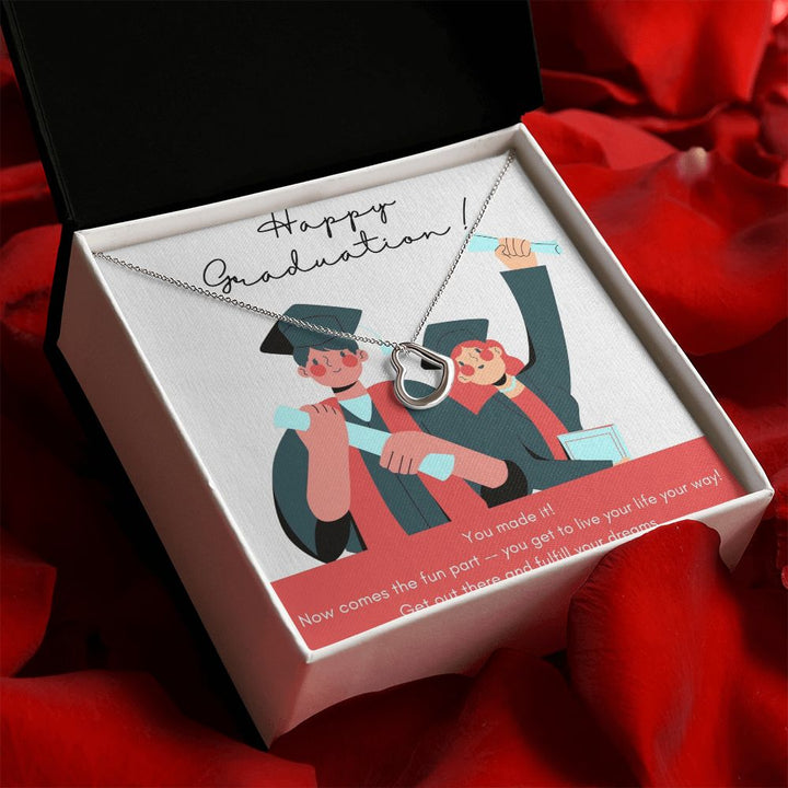 Happy Graduation | Your Graduation is a Triumph - Delicate Heart Necklace