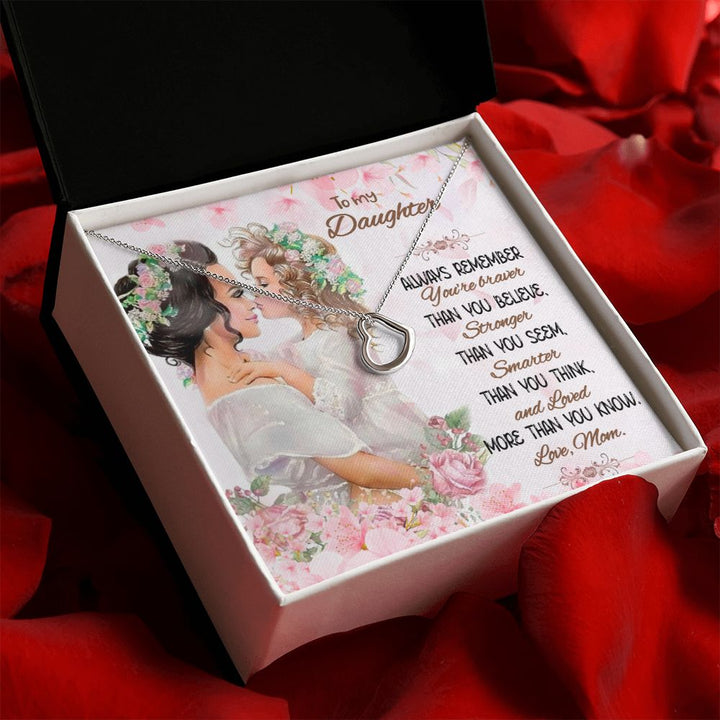 To My Daughter | Love That Surpasses Understanding - Delicate Heart Necklace