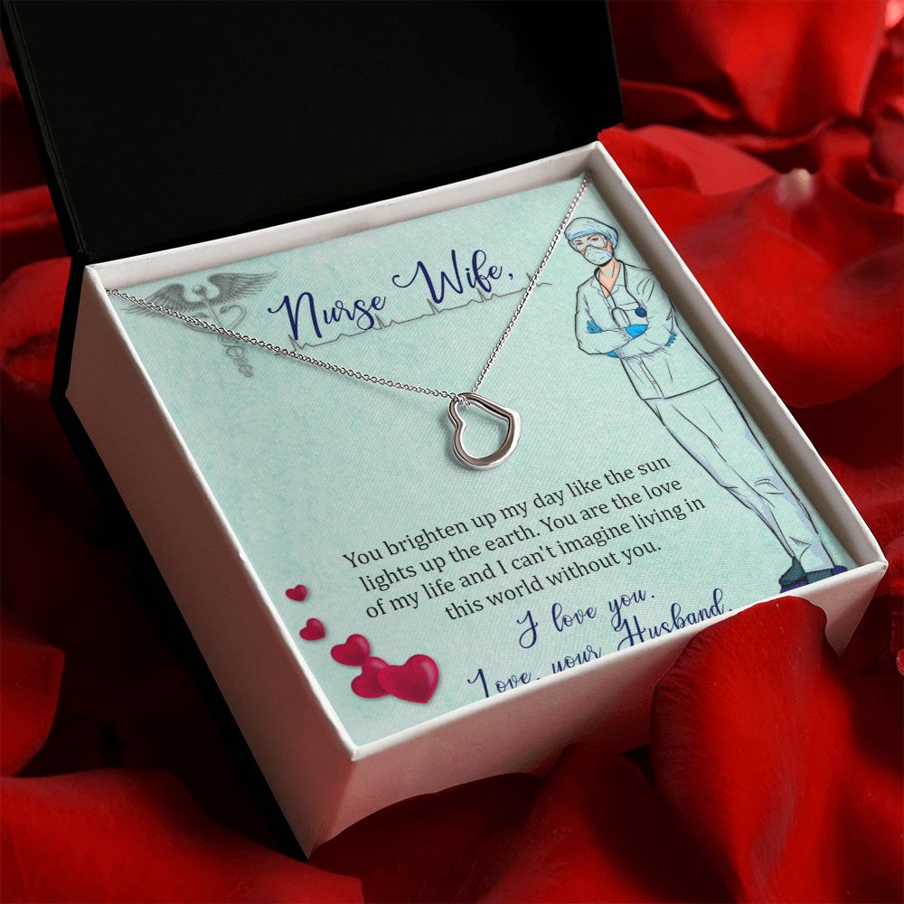 To My Wife | To My Nurse Wife - Delicate Heart Necklace