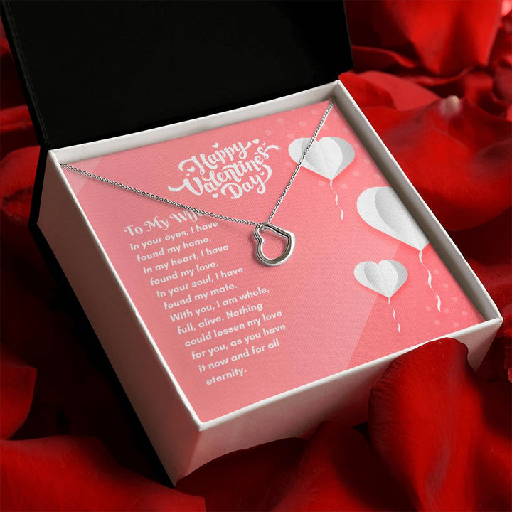 Happy Valentine's Day | Eternal Love Found - Delicate Heart Necklace