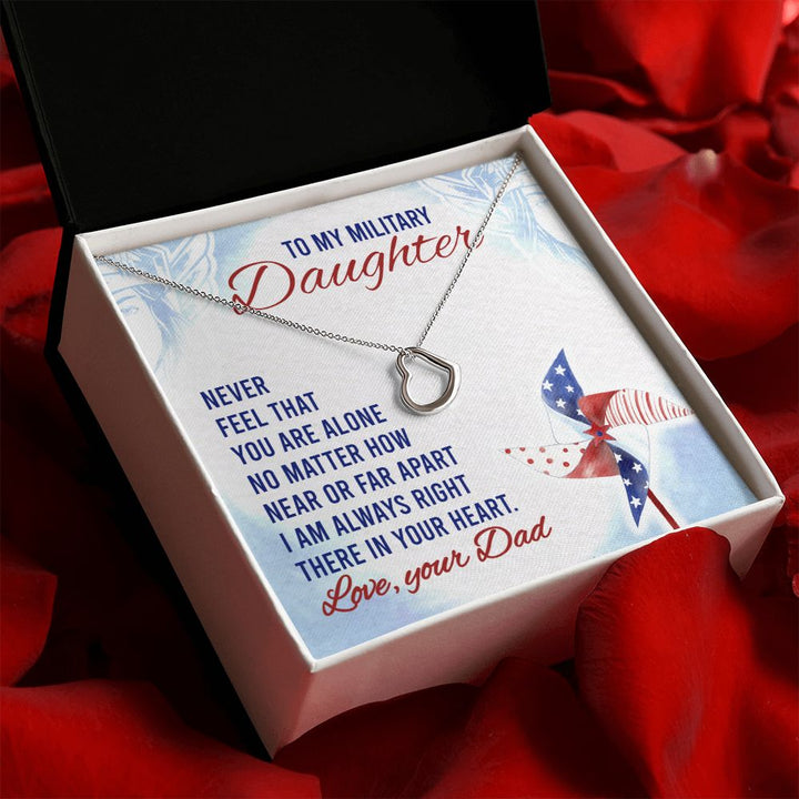 To My Daughter | My Military Daughter - Delicate Heart Necklace