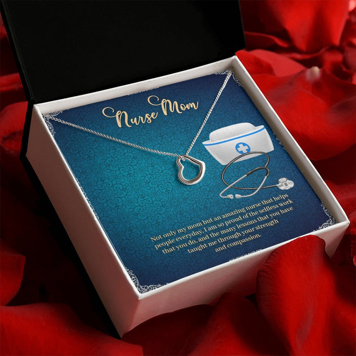 To My Mom | My Nurse Mom - Delicate Heart Necklace