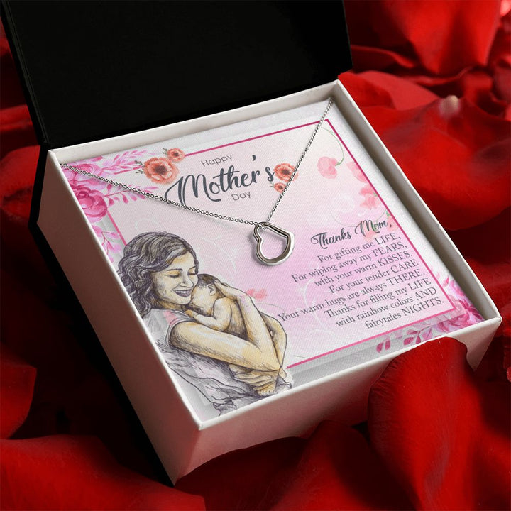 Happy Mother's Day | Rainbow Colors, Fairytale Nights - Delicate Heart Necklace