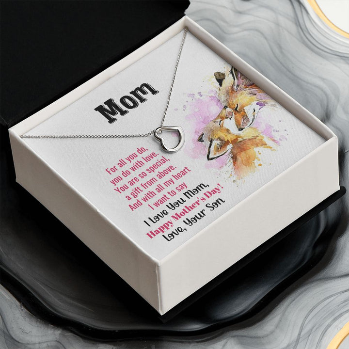 Happy Mother's Day | Infinite love and gratitude - Delicate Heart Necklace