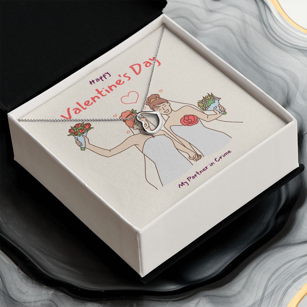 Happy Valentine's | Soulmates for Life LGBTQ for Women - Delicate Heart Necklace