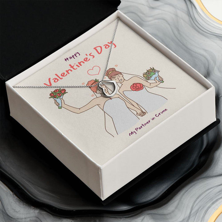 Happy Valentine's | Soulmates for Life LGBTQ for Women - Delicate Heart Necklace