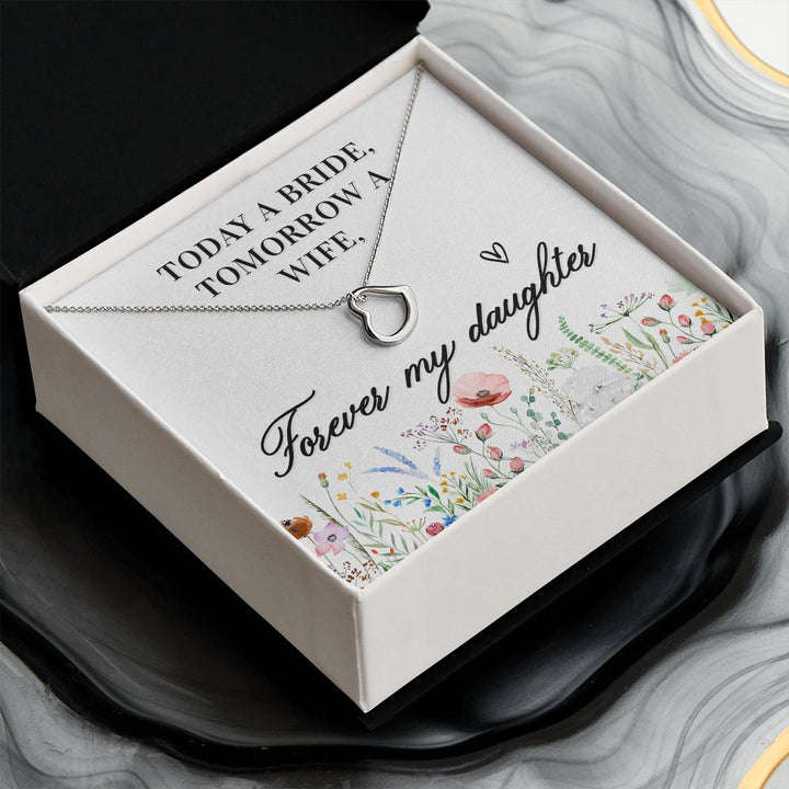 To My Daughter | Today a Bride - Delicate Heart Necklace
