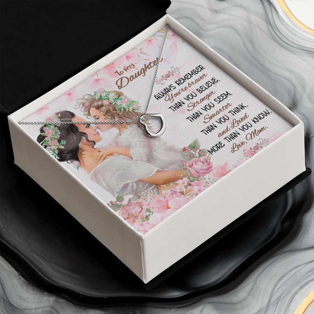 To My Daughter | Love That Surpasses Understanding - Delicate Heart Necklace