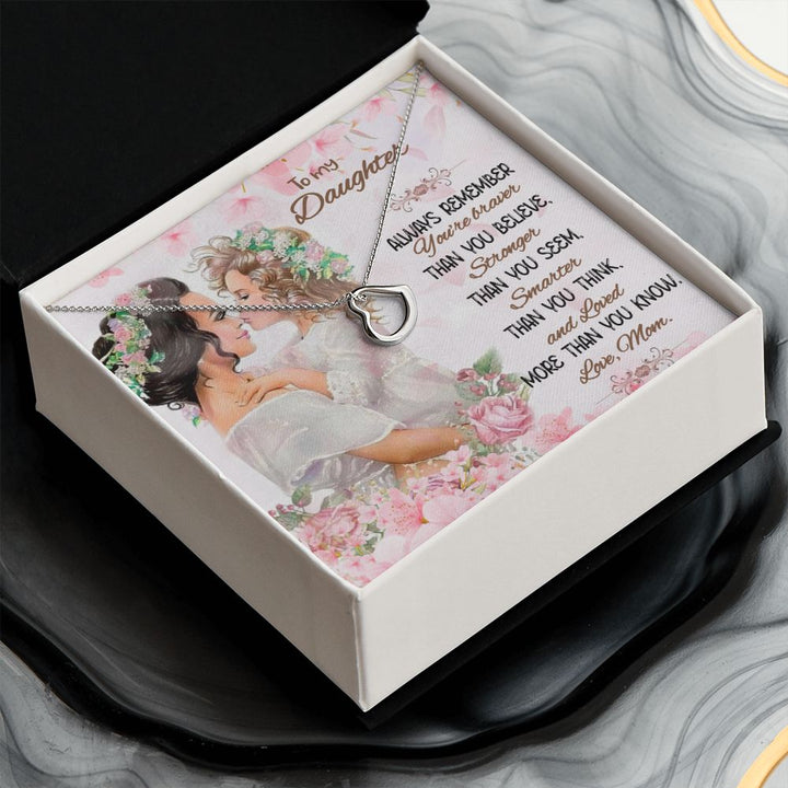 To My Daughter | Love That Surpasses Understanding - Delicate Heart Necklace