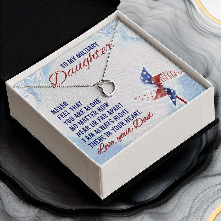 To My Daughter | My Military Daughter - Delicate Heart Necklace