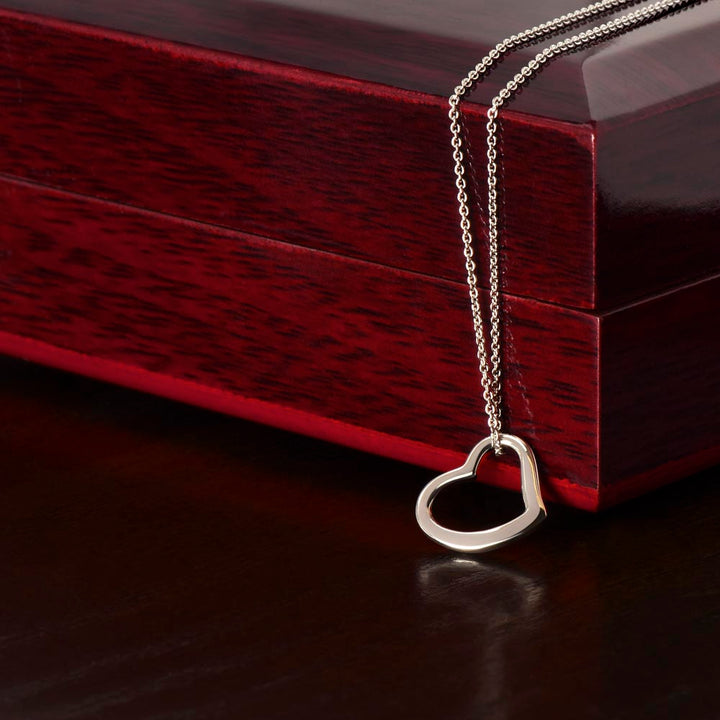 To My Girlfriend | Whenever You feel Inadequate - Delicate Heart Necklace