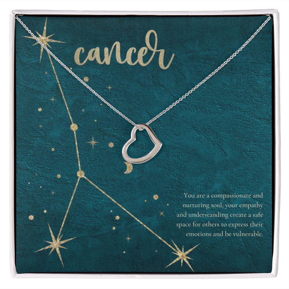 Cancer | You are a compassionate and nuturing soul, your empathy and understanding create a safe space for others to express their emotions and be vulnerable. - Delicate Heart Necklace