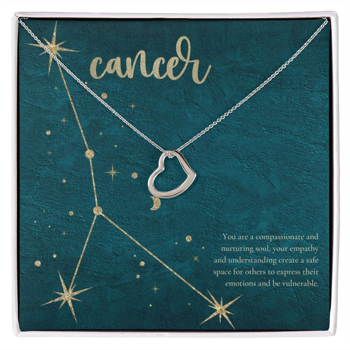 Cancer | You are a compassionate and nuturing soul, your empathy and understanding create a safe space for others to express their emotions and be vulnerable. - Delicate Heart Necklace