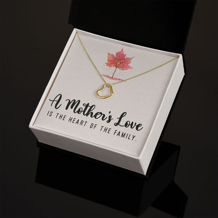 To My Mother | A Mother's Love - Delicate Heart Necklace