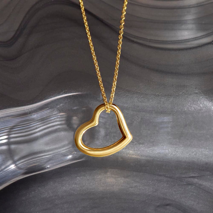 To My Forever Valentine | My Heart in Your Hands - Delicate Heart Necklace