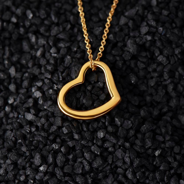 To My Forever Valentine | My Heart in Your Hands - Delicate Heart Necklace