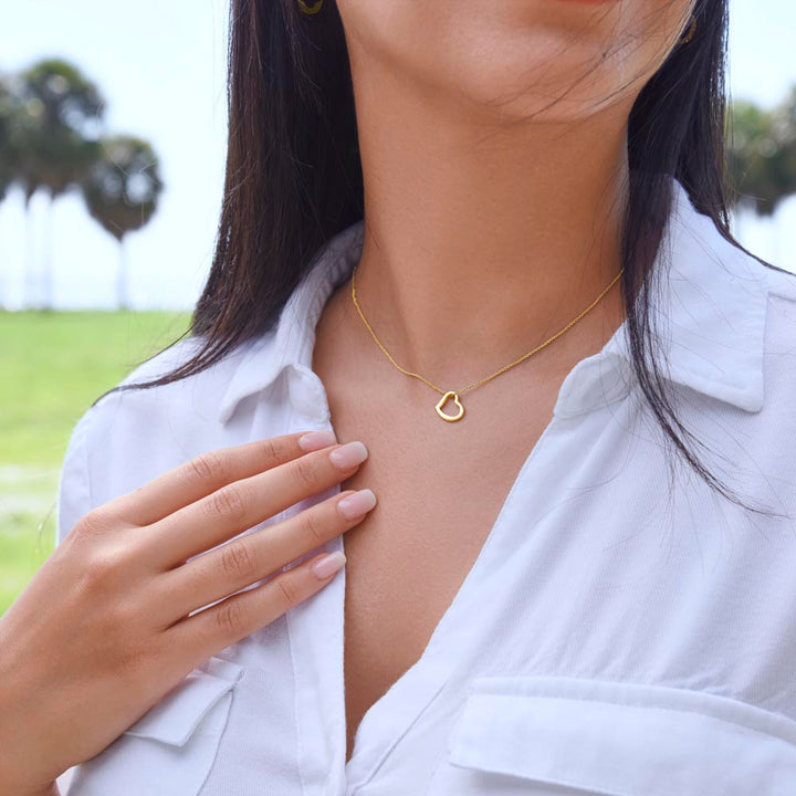Happy Valentine's Day | Home in Your Arms - Delicate Heart Necklace