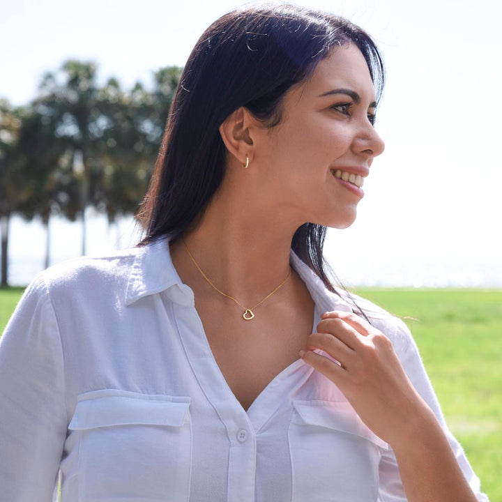 To My Beautiful Wife | Love You Now - Delicate Heart Necklace
