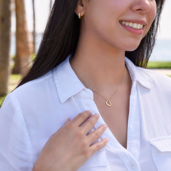 To My Air Force Wife | I am so proud of you and everything you do - Delicate Heart Necklace