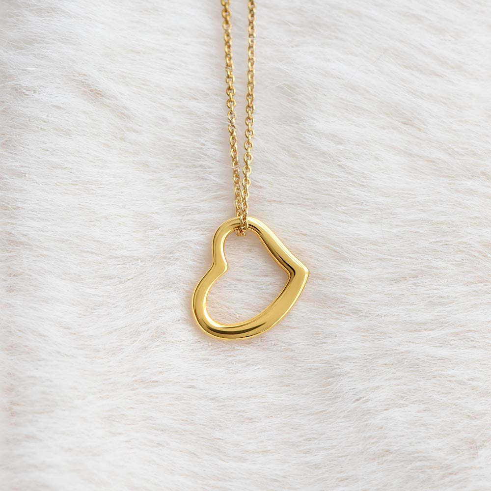 To My Beautiful Wife | Love You Now - Delicate Heart Necklace