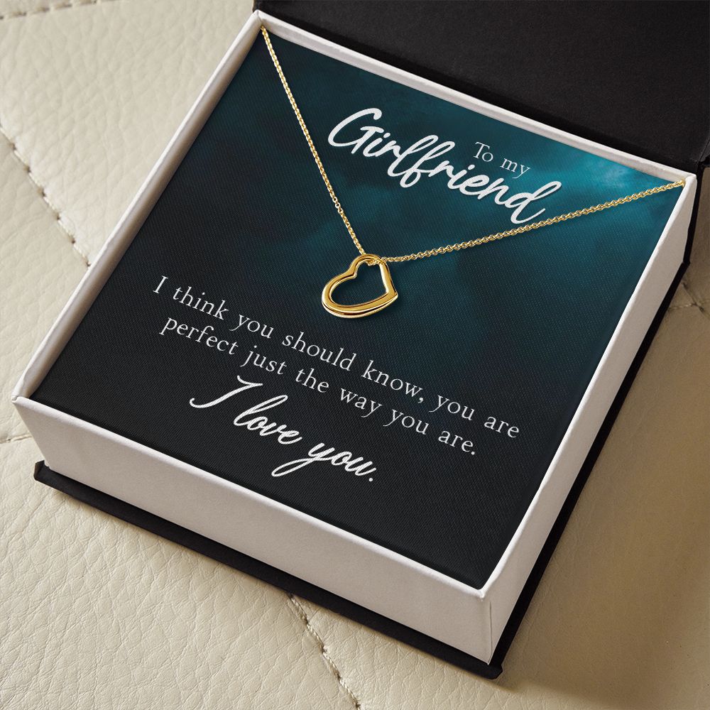 To My Girlfriend | I Think You Should Know - Delicate Heart Necklace