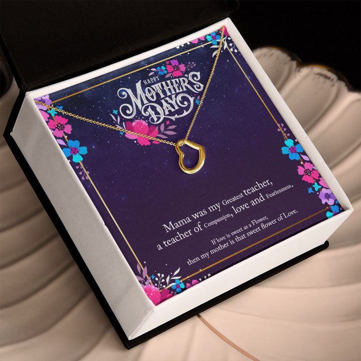 Happy Mother's Day | Mother's Compassionate Heart - Delicate Heart Necklace