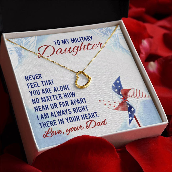 To My Daughter | My Military Daughter - Delicate Heart Necklace
