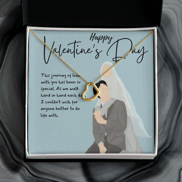 Happy Valentine's Day | Journey of Love with You - Delicate Heart Necklace