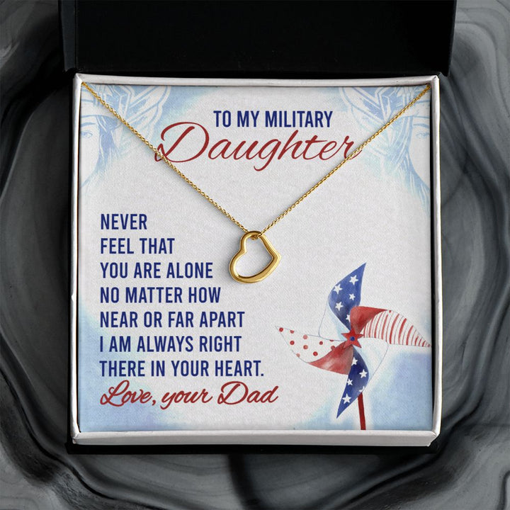 To My Daughter | My Military Daughter - Delicate Heart Necklace