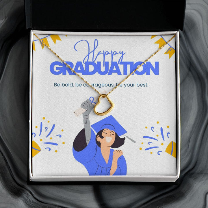 Happy Graduation | You've reached a new milestone - Delicate Heart Necklace