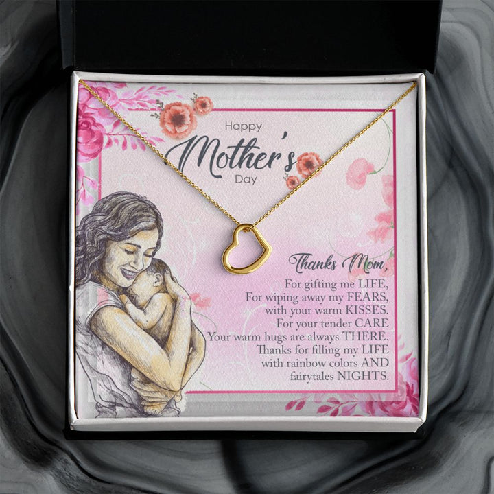 Happy Mother's Day | Rainbow Colors, Fairytale Nights - Delicate Heart Necklace