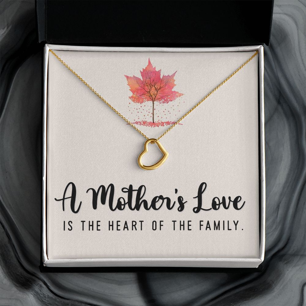 To My Mother | A Mother's Love - Delicate Heart Necklace