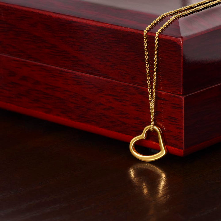 To My Beautiful Daughter | Graduate: A Bright Future Ahead! - Delicate Heart Necklace