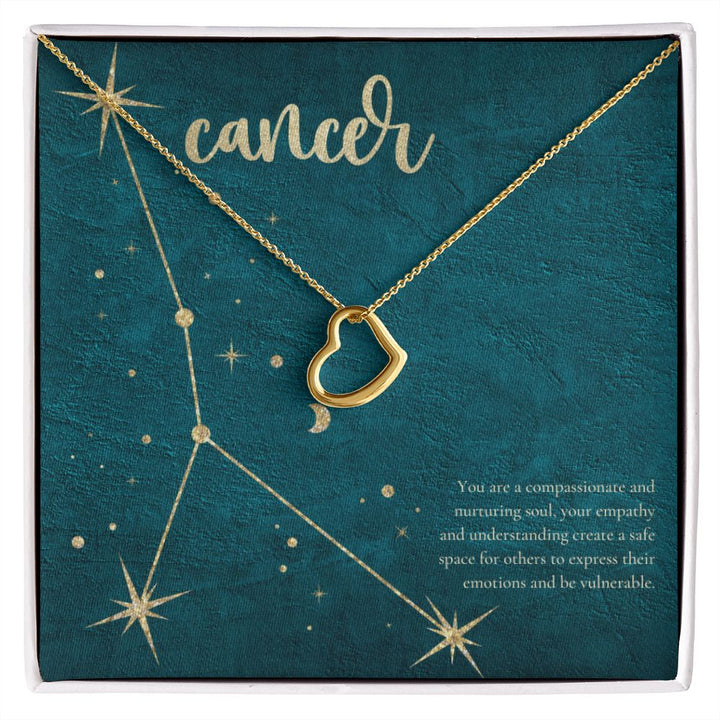 Cancer | You are a compassionate and nuturing soul, your empathy and understanding create a safe space for others to express their emotions and be vulnerable. - Delicate Heart Necklace