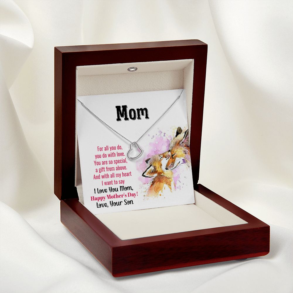 Happy Mother's Day | Infinite love and gratitude - Delicate Heart Necklace