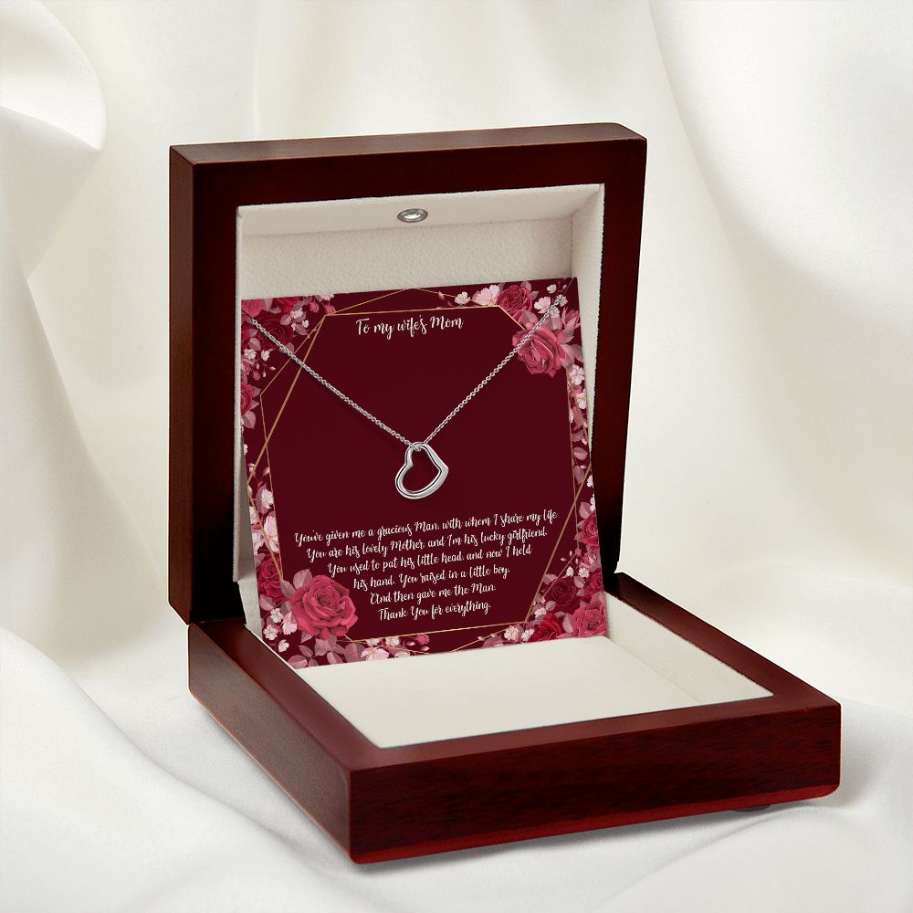 To My Mother-in-Law | Thank you for everything - Delicate Heart Necklace