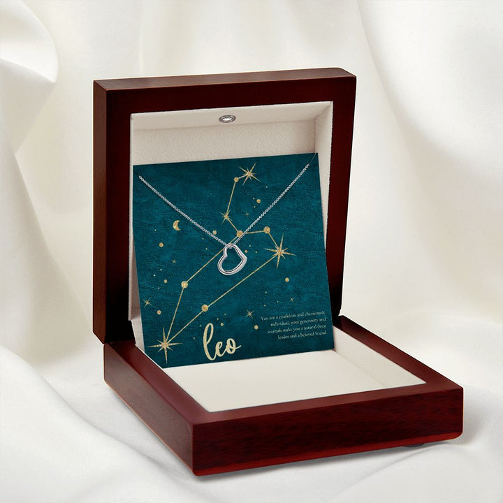 Leo | You are a confident and charismatic individual, your generosity and warmth make you a natural-born leader and a beloved friend. - Delicate Heart Necklace