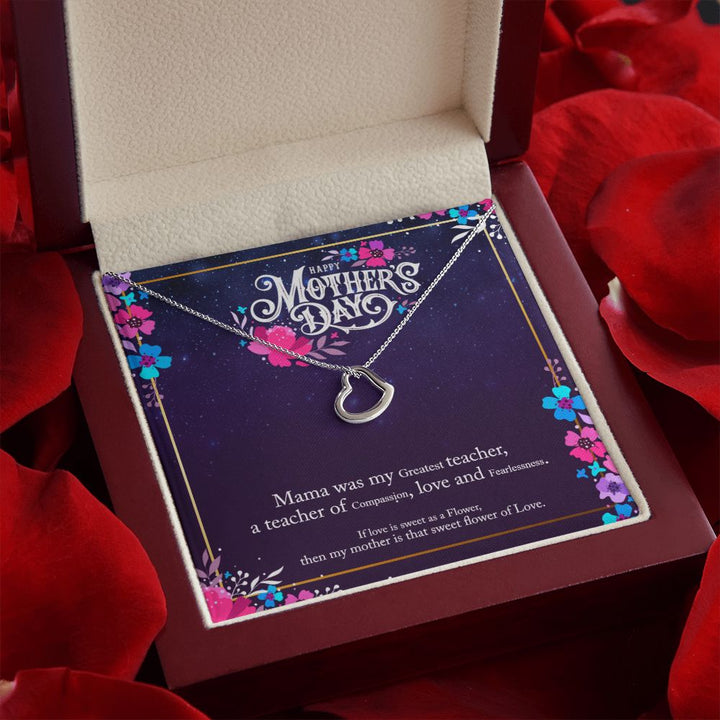 Happy Mother's Day | Mother's Compassionate Heart - Delicate Heart Necklace
