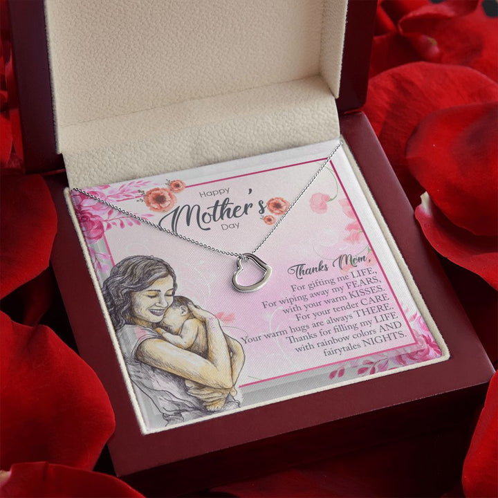 Happy Mother's Day | Rainbow Colors, Fairytale Nights - Delicate Heart Necklace