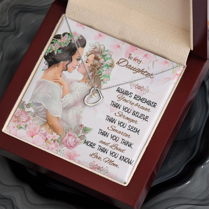 To My Daughter | I Love You more than you know - Delicate Heart Necklace