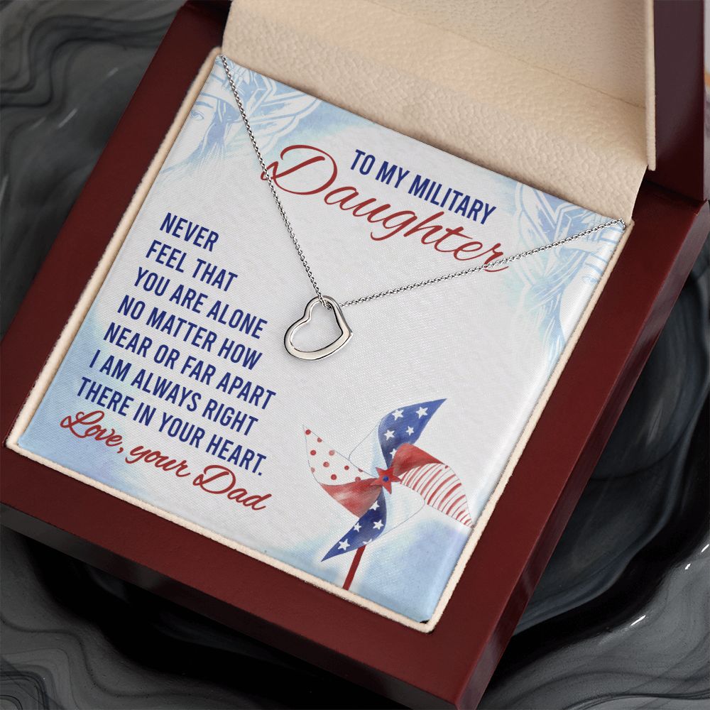 To My Daughter | My Military Daughter - Delicate Heart Necklace