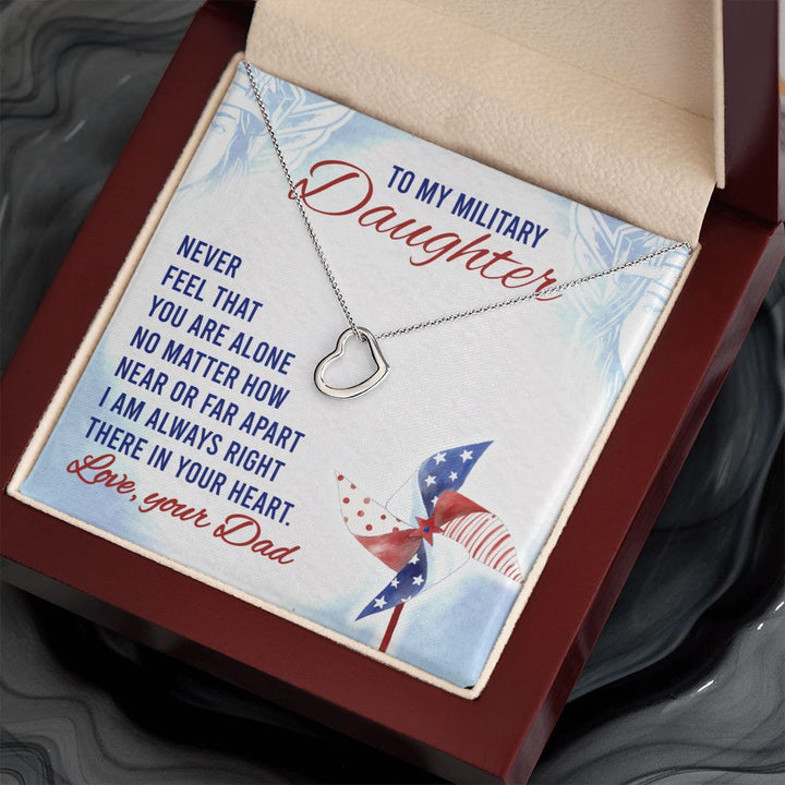 To My Daughter | My Military Daughter - Delicate Heart Necklace
