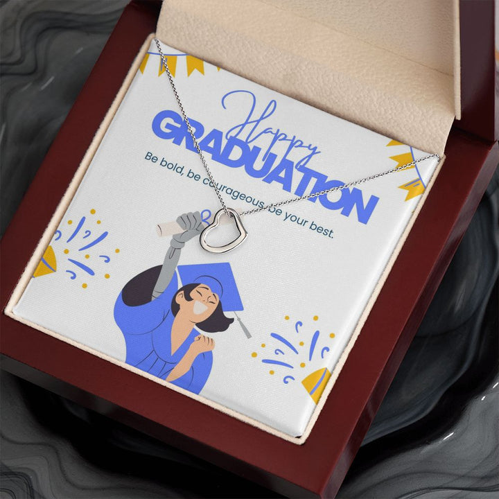 Happy Graduation | You've reached a new milestone - Delicate Heart Necklace