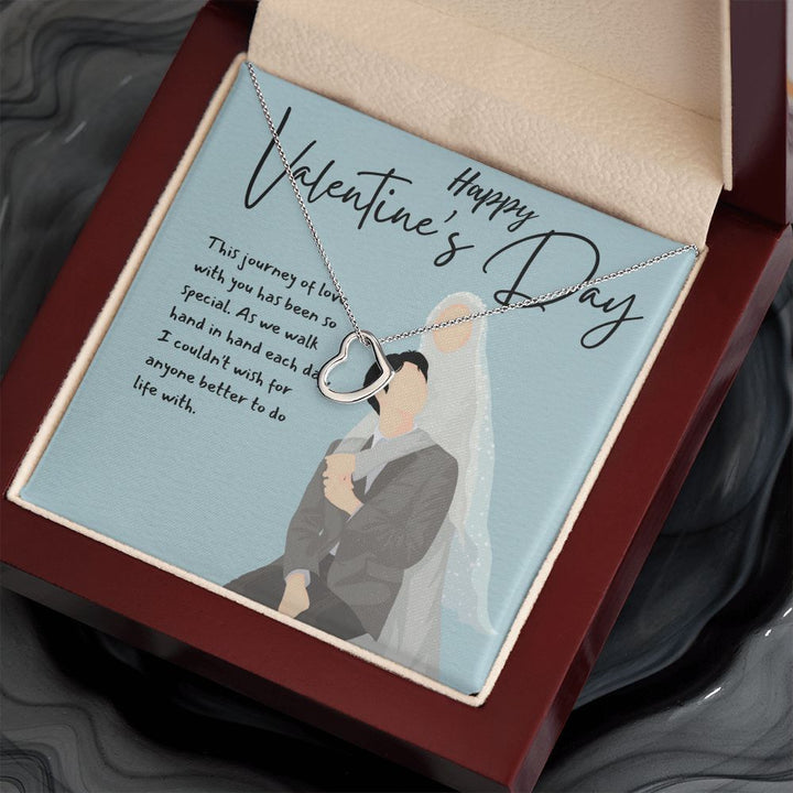 Happy Valentine's Day | Journey of Love with You - Delicate Heart Necklace