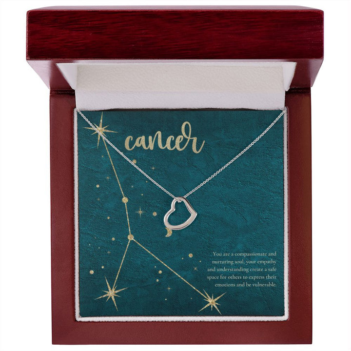 Cancer | You are a compassionate and nuturing soul, your empathy and understanding create a safe space for others to express their emotions and be vulnerable. - Delicate Heart Necklace