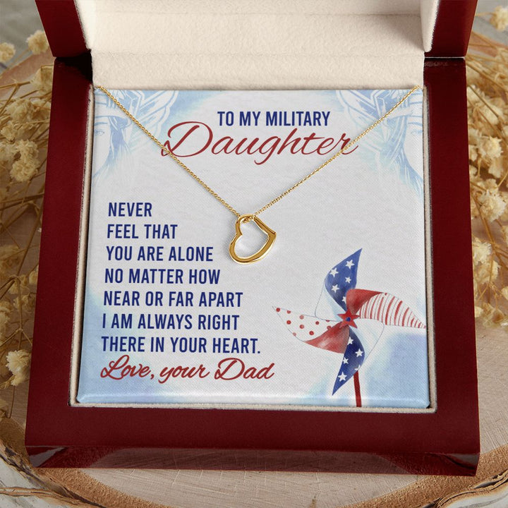 To My Daughter | My Military Daughter - Delicate Heart Necklace