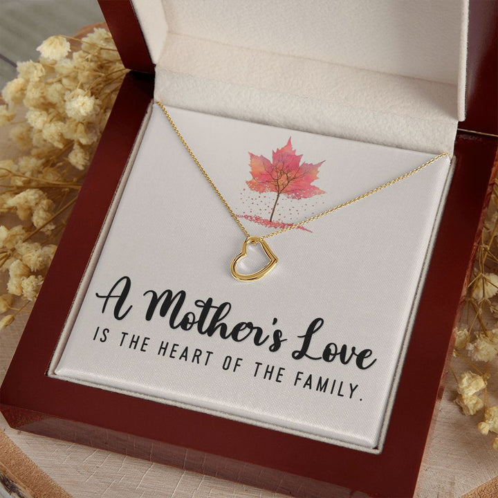 To My Mother | A Mother's Love - Delicate Heart Necklace