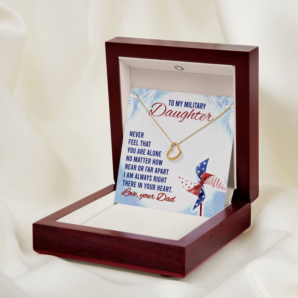 To My Daughter | My Military Daughter - Delicate Heart Necklace