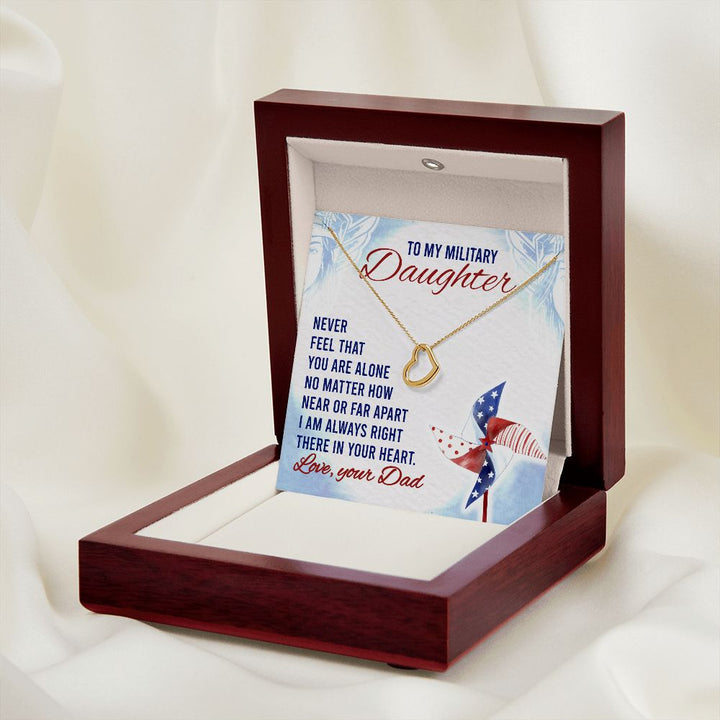 To My Daughter | My Military Daughter - Delicate Heart Necklace